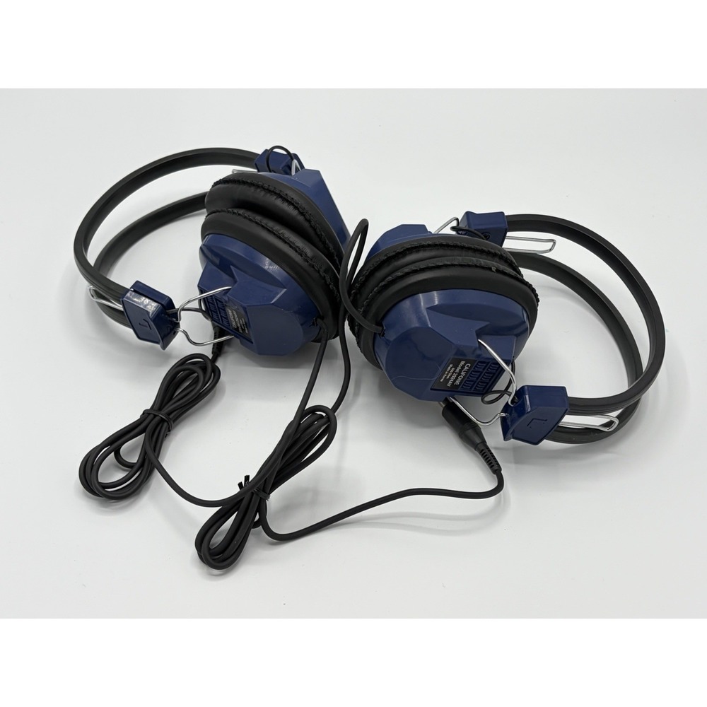 CALIFONE 2924AV BLUE 6.35mm HEADPHONES USED GOOD VINTAGE SCHOOL‎ SURPLUS  LOT 2